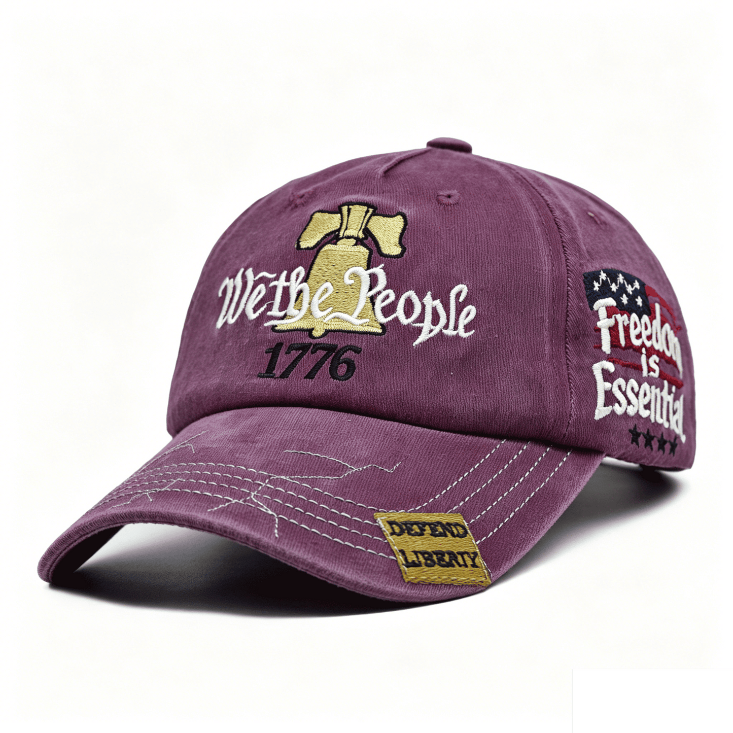Anniversary USA hat, Patriotic Embroidered Baseball Cap, Patriot Cap 1776-2026 Bicentennial Gift for Men & Women