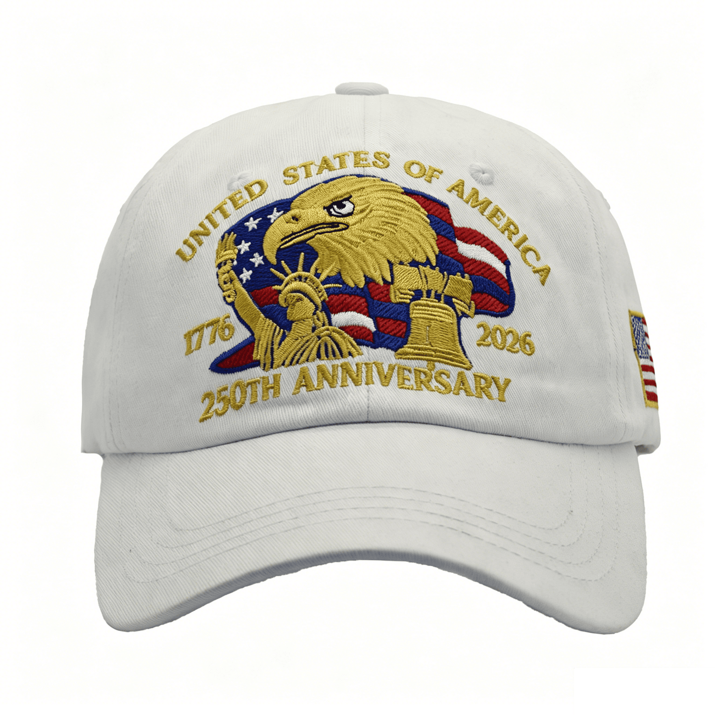 Anniversary USA Hat - Adjustable United States Anniversary Hat Retro Embroidered Baseball Cap