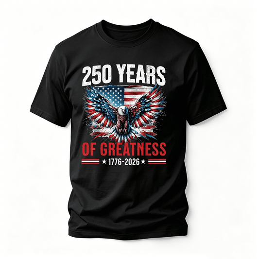 Unisex USA Independence Day Anniversary T-Shirt – Vintage Eagle Retro Black Tee